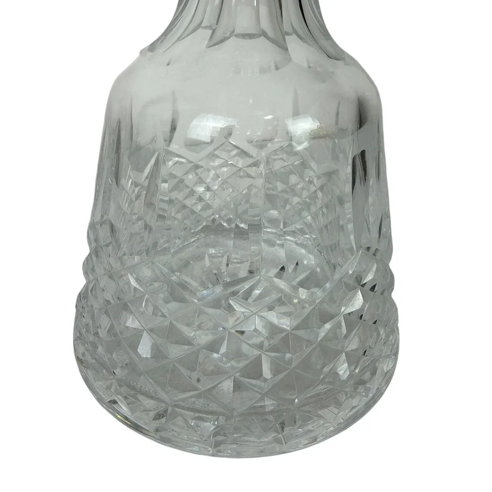 Waterford Lismore Crystal Decanter with Stopper Clear Cut Glass 12 Inch Irish
